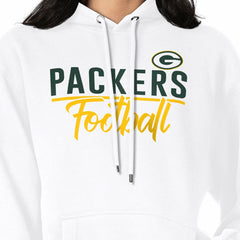 Green Bay Packers G-III 4Her by Carl Banks Women's Graphic Fleece Pullover Hoodie White