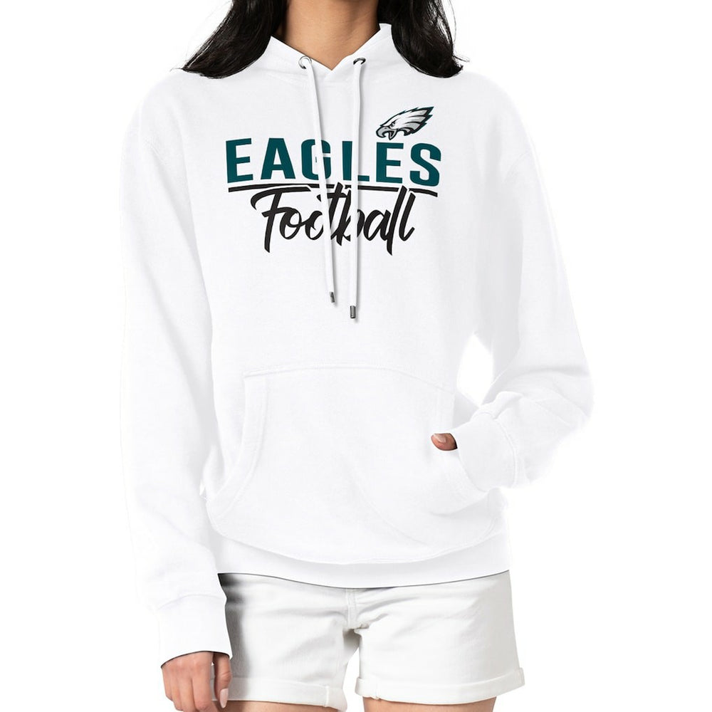 Philadelphia Eagles G-III 4Her by Carl Banks Women's Graphic Fleece Pullover Hoodie White