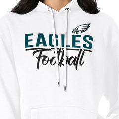 Philadelphia Eagles G-III 4Her by Carl Banks Women's Graphic Fleece Pullover Hoodie White