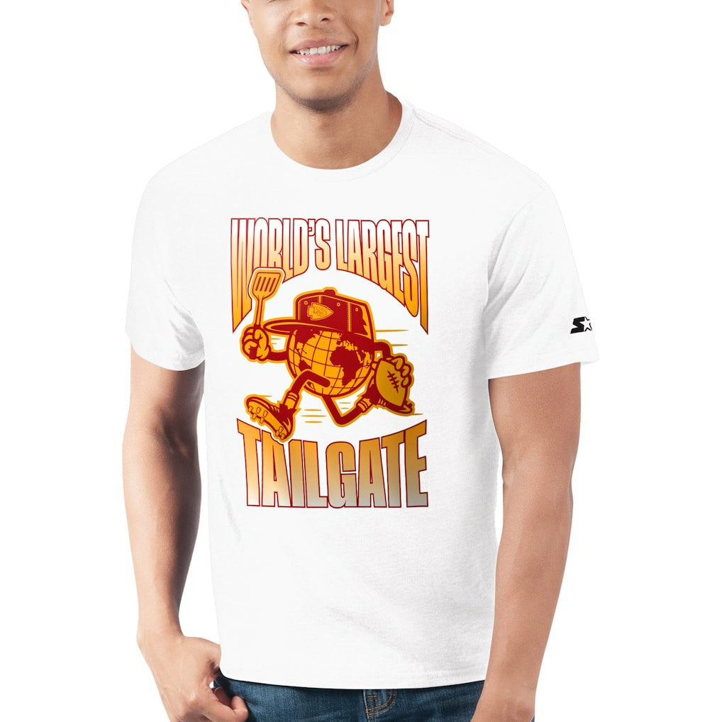 Kansas City Chiefs Starter World's Largest Tailgate Prime Time T-Shirt White