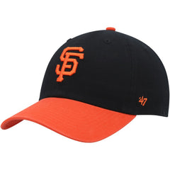 San Francisco Giants '47 Clean Up Adjustable Hat - Black/Orange - 47 brand Lifestyle
