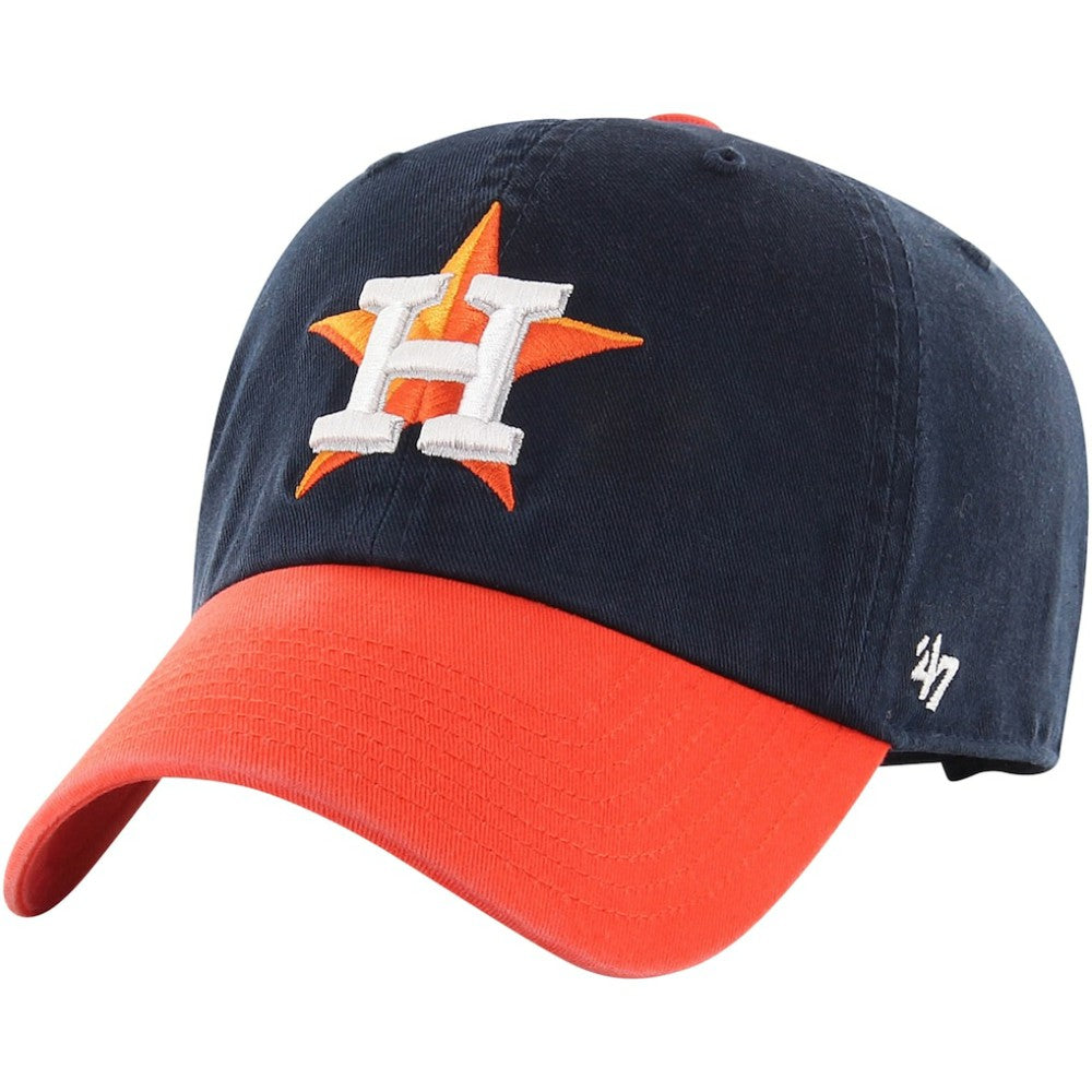 Houston Astros '47 Clean Up Adjustable Hat - Navy/Orange - 47 brand on Sale