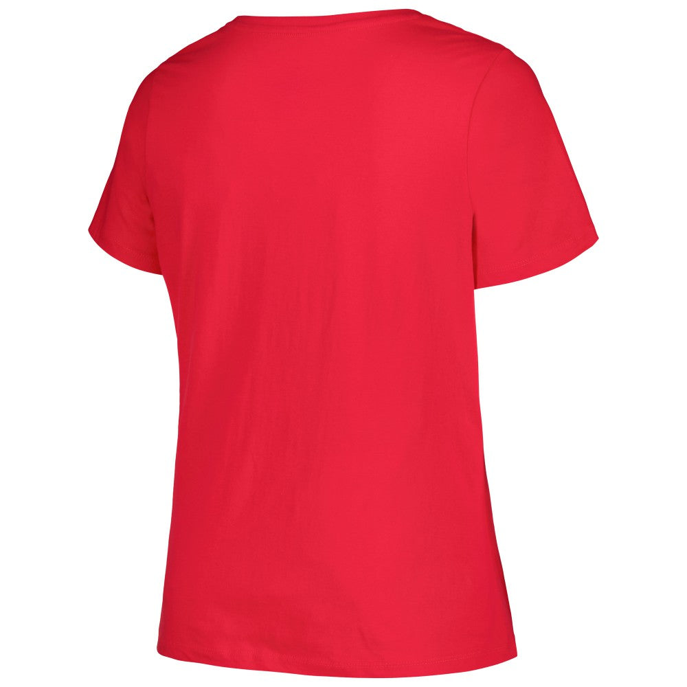 Los Angeles Angels Profile Women's Plus Size Arch Logo T-Shirt - Red - MLB on Sale