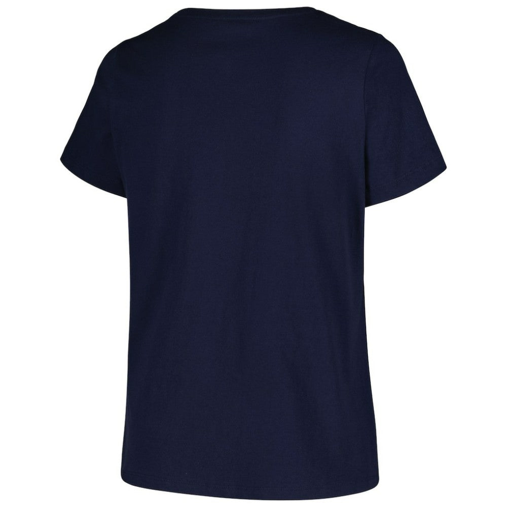 Tampa Bay Rays Profile Women's Plus Size Arch Logo T-Shirt - Navy - MLB Lifestyle