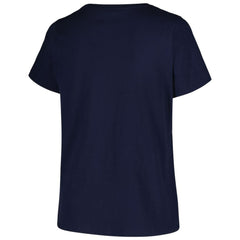 Tampa Bay Rays Profile Women's Plus Size Arch Logo T-Shirt - Navy - MLB Lifestyle