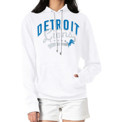 Detroit Lions G-III 4Her by Carl Banks Women's Filigree Logo Pullover Hoodie – White