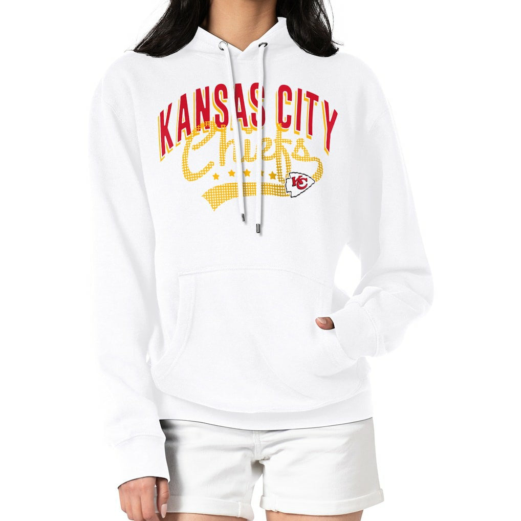Kansas City Chiefs G-III 4Her by Carl Banks Women's Filigree Logo Pullover Hoodie – White
