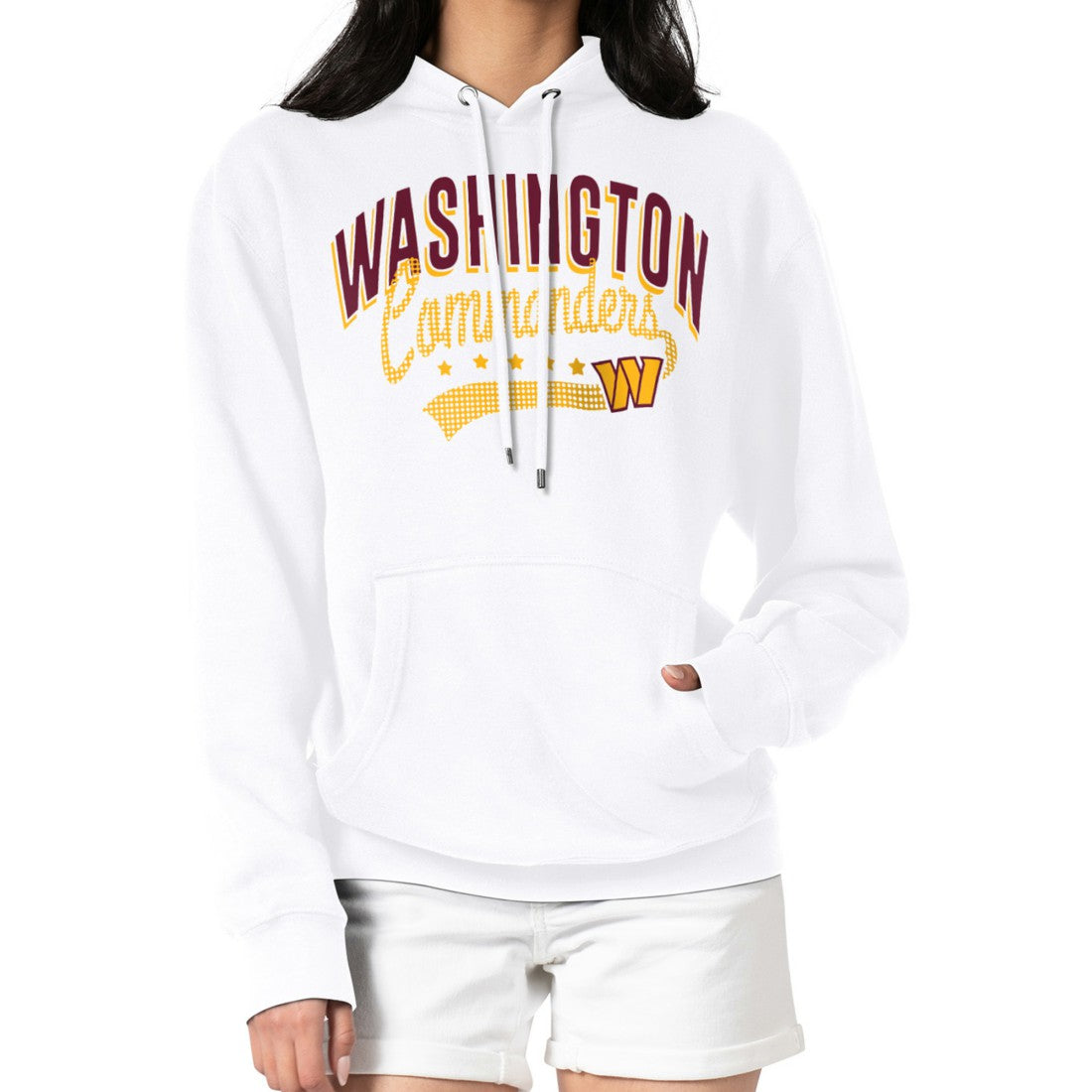 Washington Commanders G-III 4Her by Carl Banks Women's Filigree Logo Pullover Hoodie – White