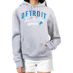 Detroit Lions G-III 4Her by Carl Banks Women's Filigree Logo Pullover Hoodie – Heather Gray