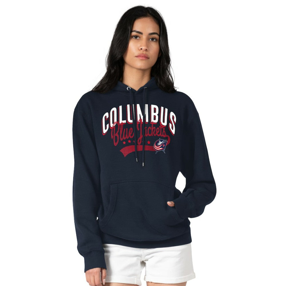 Columbus Blue Jackets G-III 4Her by Carl Banks Women's Filigree Logo Pullover Hoodie – Navy - NHL 200553653