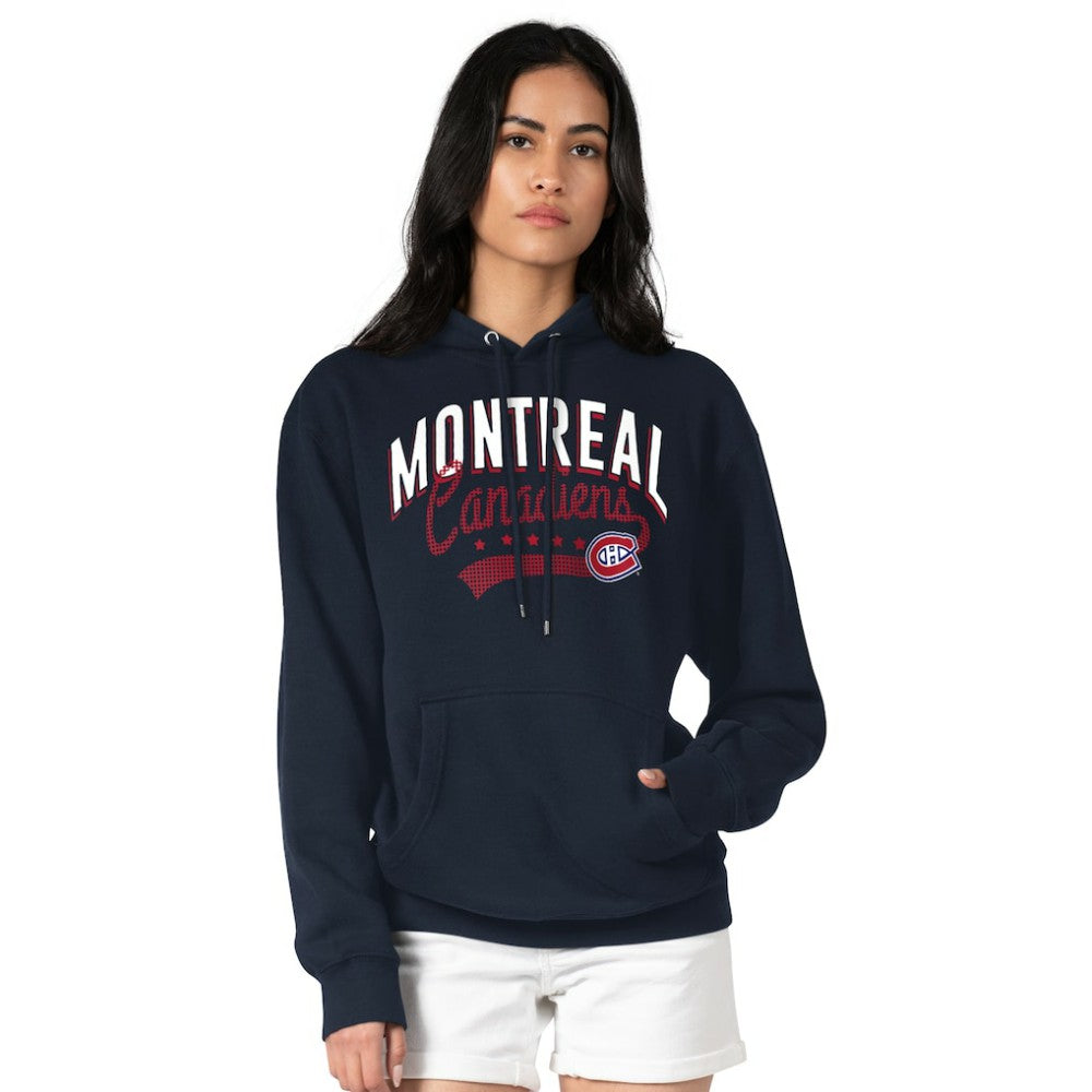Montreal Canadiens G-III 4Her by Carl Banks Women's Filigree Logo Pullover Hoodie – Navy - NHL 200553655