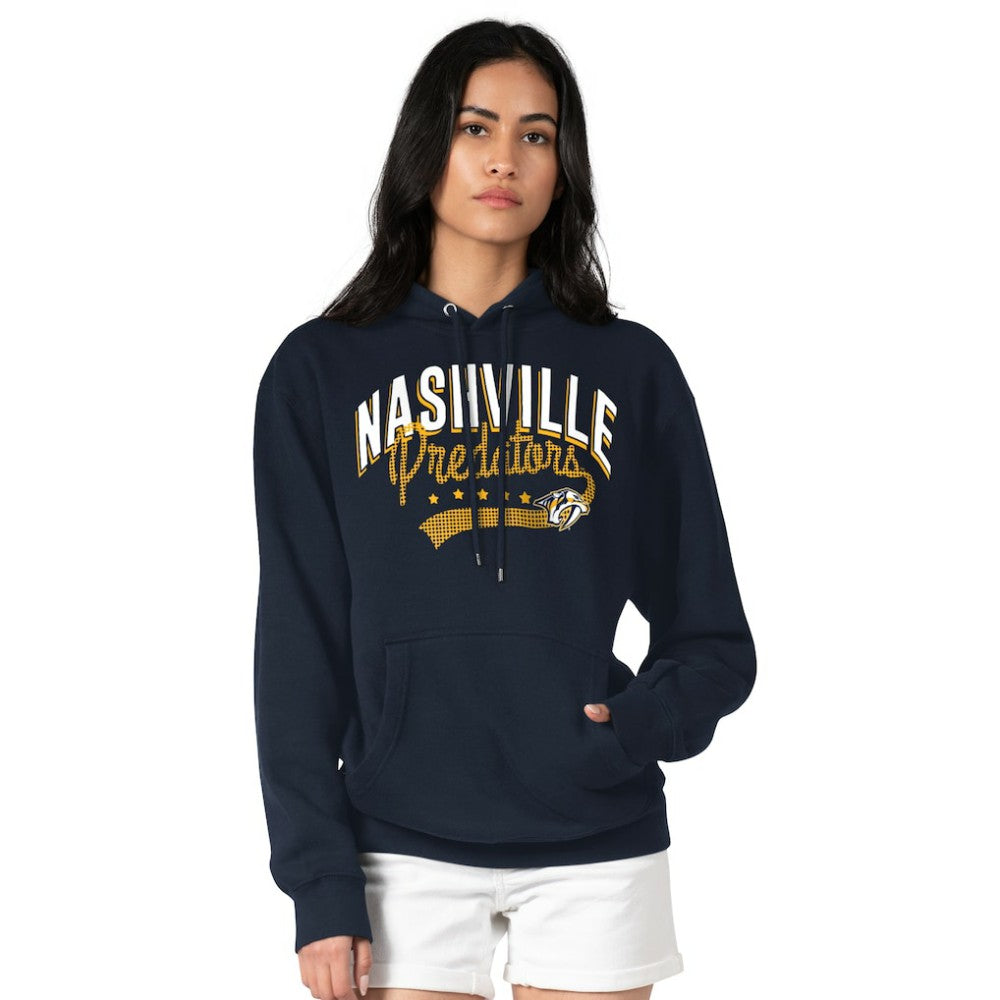 Nashville Predators G-III 4Her by Carl Banks Women's Filigree Logo Pullover Hoodie – Navy - NHL 200553656