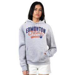 Edmonton Oilers G-III 4Her by Carl Banks Women's Filigree Logo Pullover Hoodie – Gray - NHL 200553683
