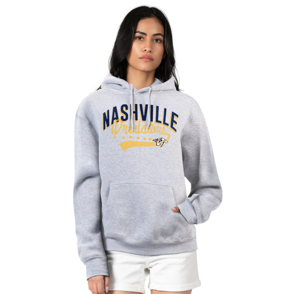 Nashville Predators G-III 4Her by Carl Banks Women's Filigree Logo Pullover Hoodie – Gray - NHL 200553688