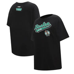 Boston Celtics Pro Standard Women's Script Boyfriend T-Shirt Black