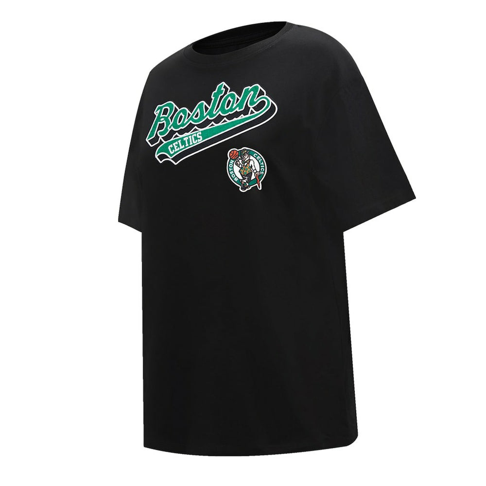 Boston Celtics Pro Standard Women's Script Boyfriend T-Shirt Black