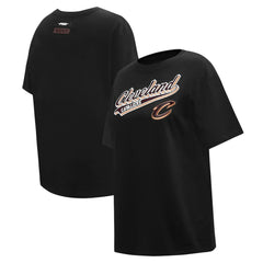 Cleveland Cavaliers Pro Standard Women's Script Boyfriend T-Shirt Black