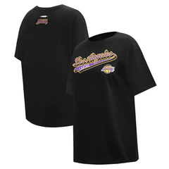 Los Angeles Lakers Pro Standard Women's Script Boyfriend T-Shirt Black