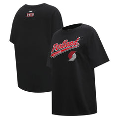 Sacramento Kings Pro Standard Women's Script Boyfriend T-Shirt Black