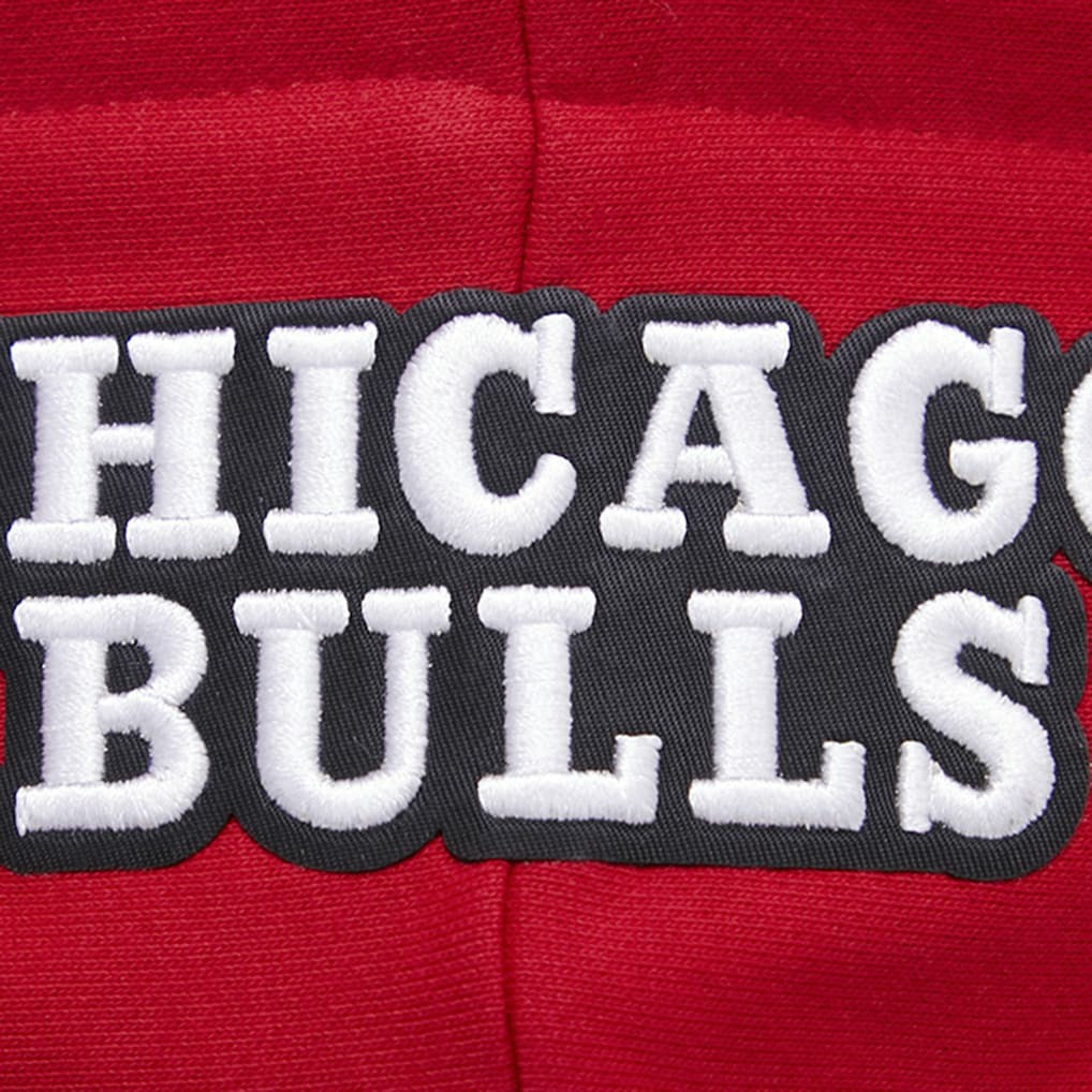 Chicago Bulls Pro Standard Women's Script Tail Cropped Pullover Hoodie Red