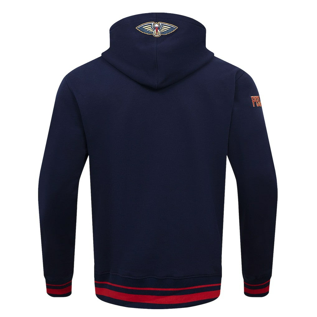 New Orleans Pelicans Pro Standard Script Tail Pullover Hoodie Navy