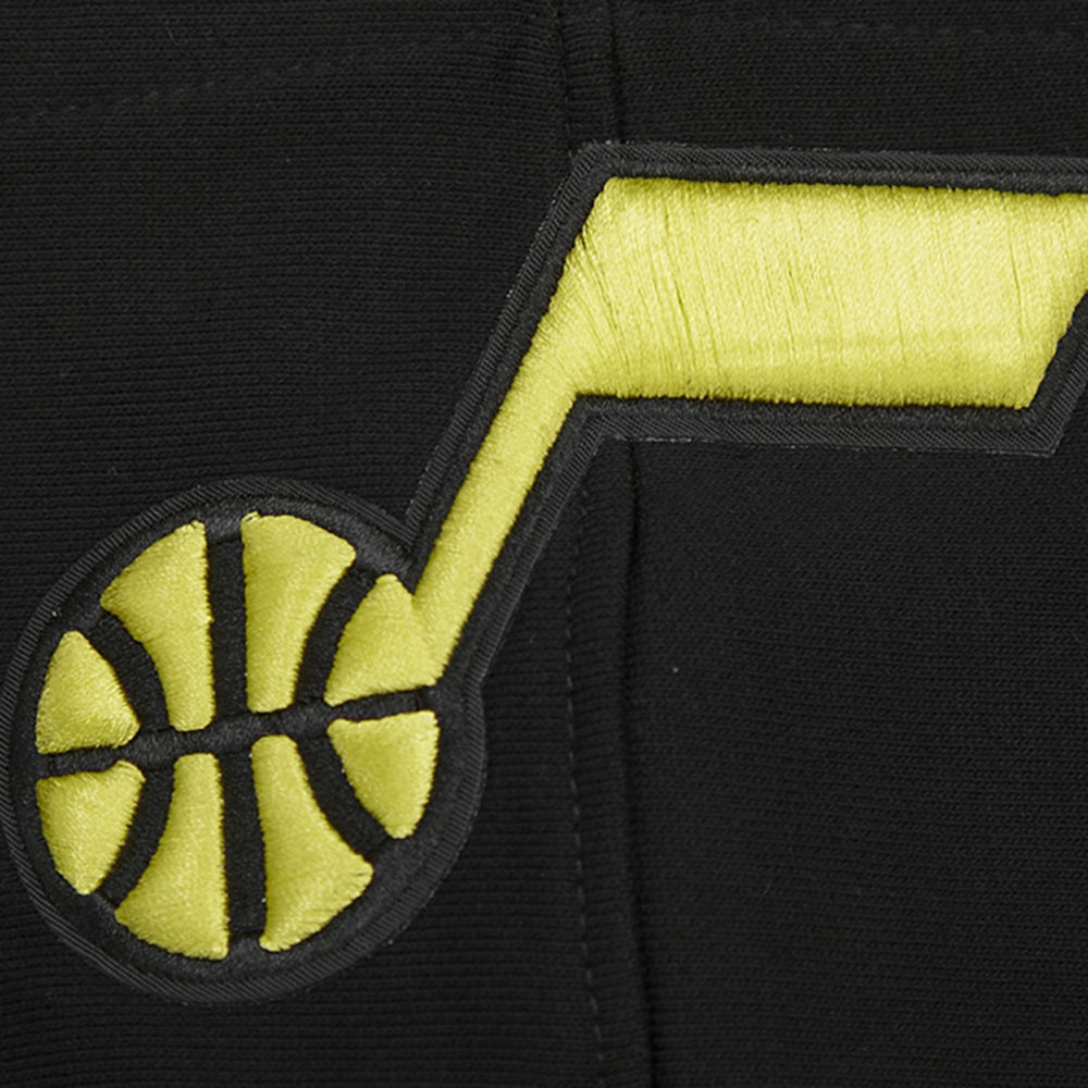 Utah Jazz Pro Standard Script Tail Pullover Hoodie Black
