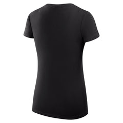 Sacramento Kings G-III 4Her by Carl Banks Women's Super-Slim Fit Lightweight Filigree Logo V-Neck T-Shirt Black