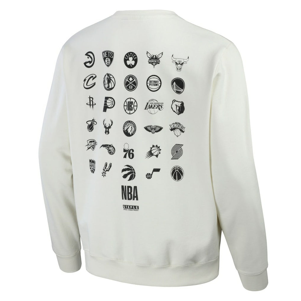 NBA x Staple All Teams Birds of a Feather Crew Sweatshirt Cream