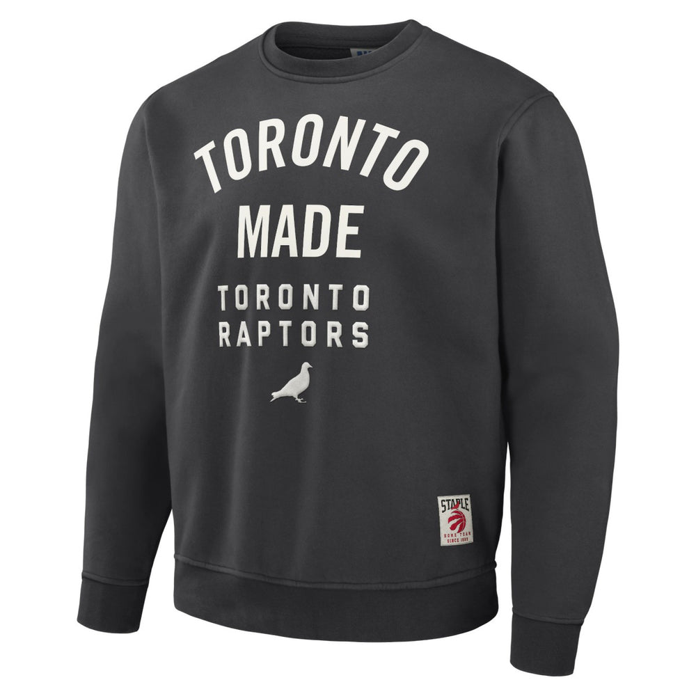 Toronto Raptors NBA x Staple Plush Pullover Sweatshirt Anthracite