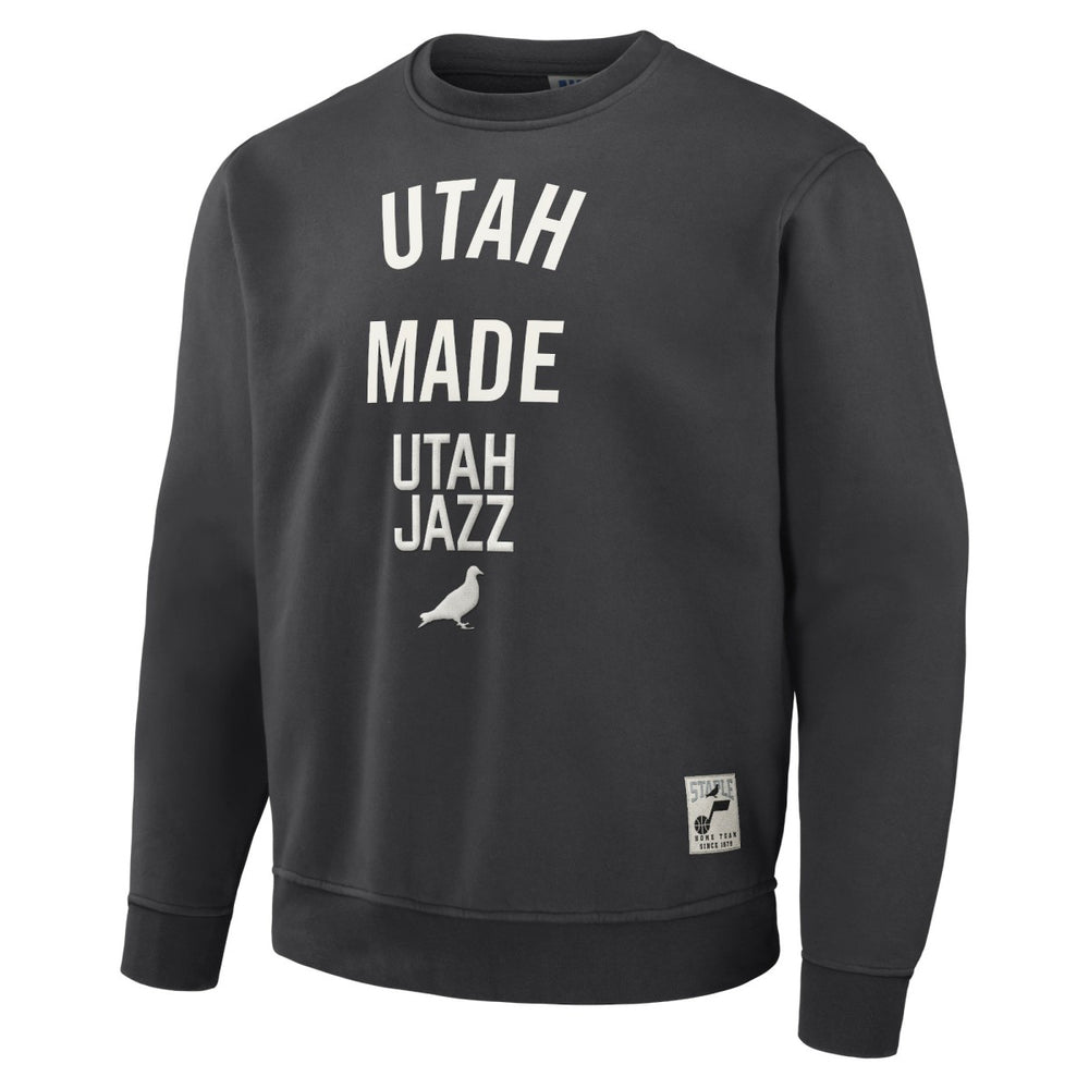 Utah Jazz NBA x Staple Plush Pullover Sweatshirt Anthracite