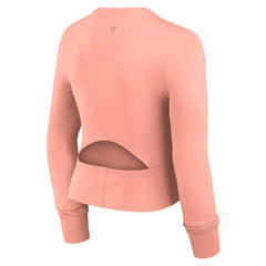 Fanatics San Francisco 49ers Women's Studio Fitted Long Sleeve Gym Top Coral