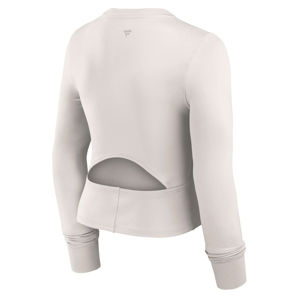 Fanatics New Orleans Saints Women's Studio Fitted Long Sleeve Gym Top White