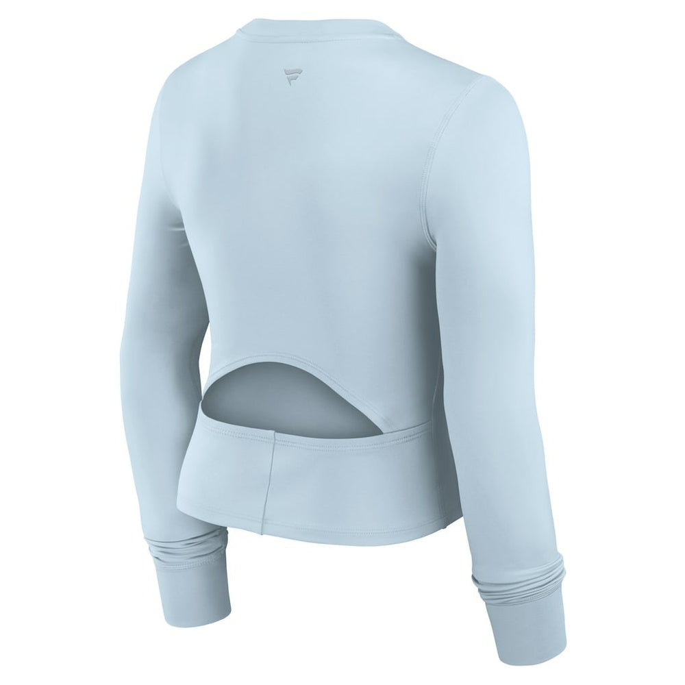 Fanatics Buffalo Bills Women's Studio Fitted Long Sleeve Gym Top Light Blue