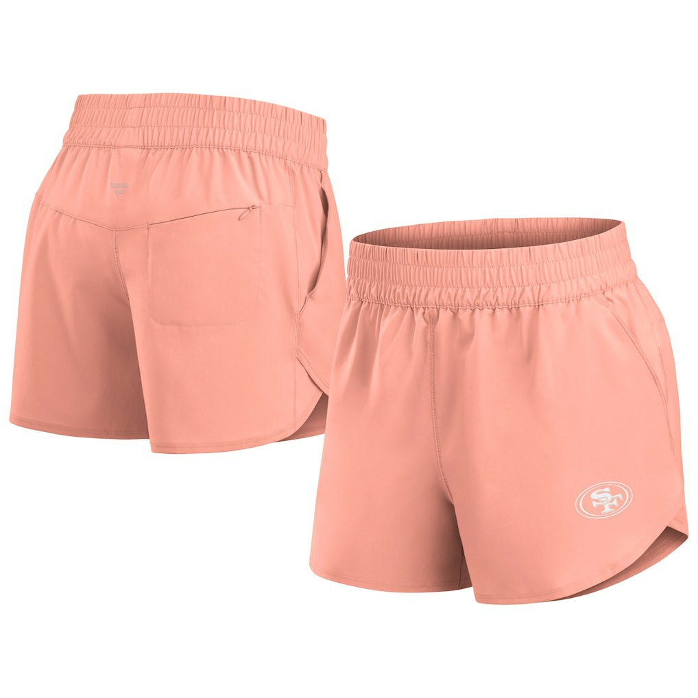 Fanatics San Francisco 49ers Women's Front Office Woven Shorts Coral