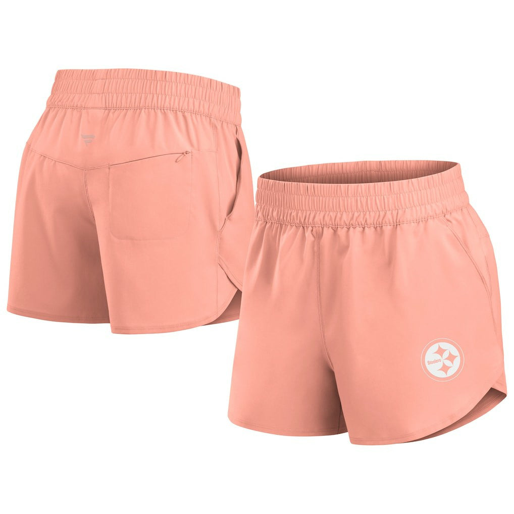 Fanatics Pittsburgh Steelers Women's Front Office Woven Shorts Coral