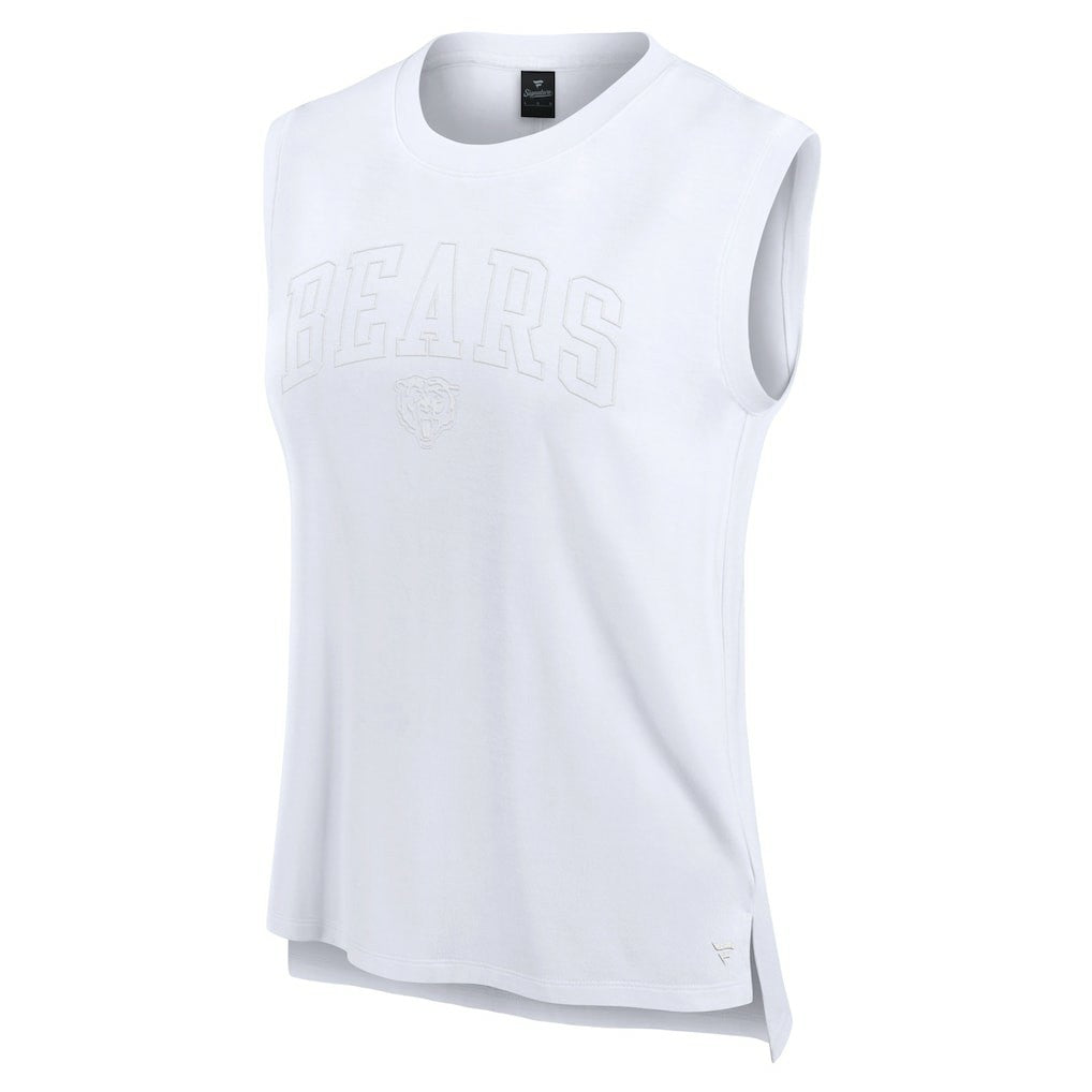 Fanatics Chicago Bears Women's Studio Gym Tank Top White