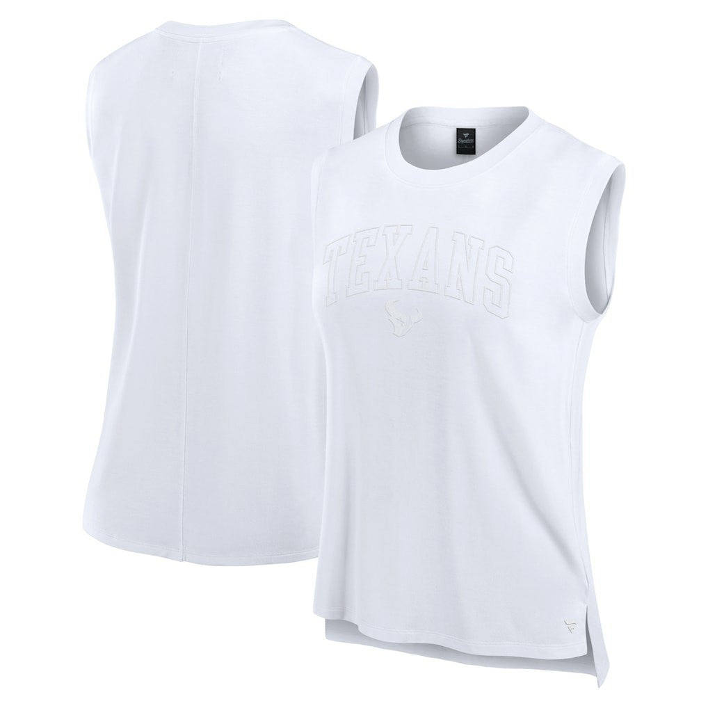 Fanatics Houston Texans Women's Studio Gym Tank Top White