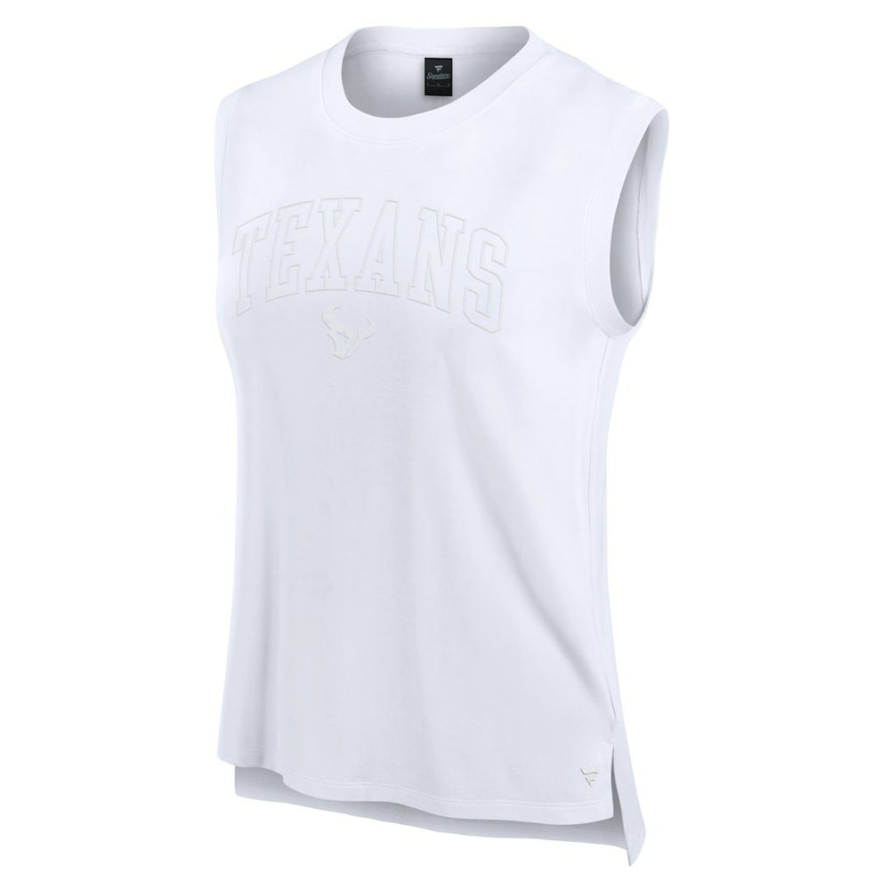 Fanatics Houston Texans Women's Studio Gym Tank Top White