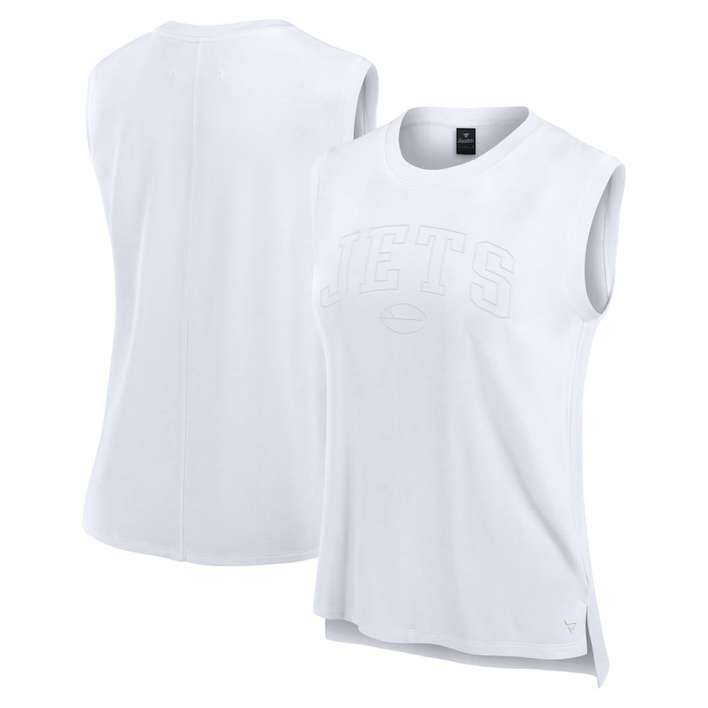 Fanatics New York Jets Women's Studio Gym Tank Top White