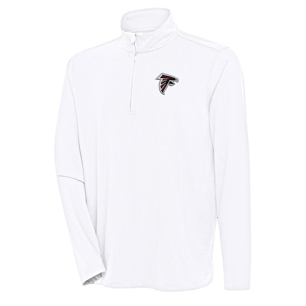 Atlanta Falcons Antigua Hunk Quarter-Zip Pullover Top White