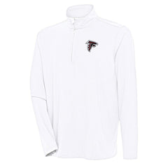 Atlanta Falcons Antigua Hunk Quarter-Zip Pullover Top White
