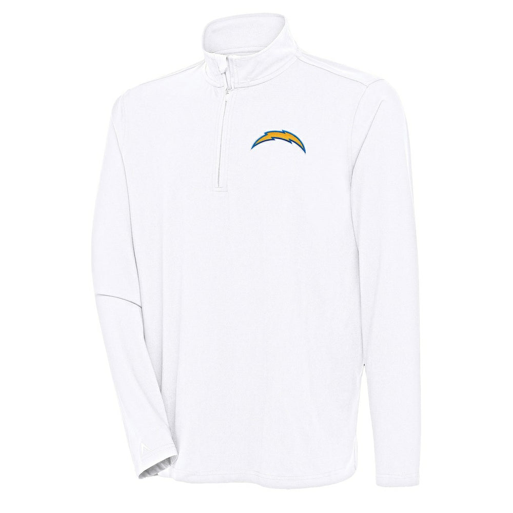 Los Angeles Chargers Antigua Hunk Quarter-Zip Pullover Top White