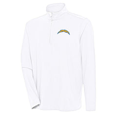 Los Angeles Chargers Antigua Hunk Quarter-Zip Pullover Top White