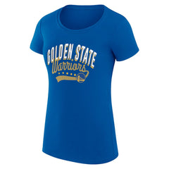 Golden State Warriors G-III 4Her by Carl Banks Women's Super-Slim Fit Lightweight Filigree Logo T-Shirt - Royal