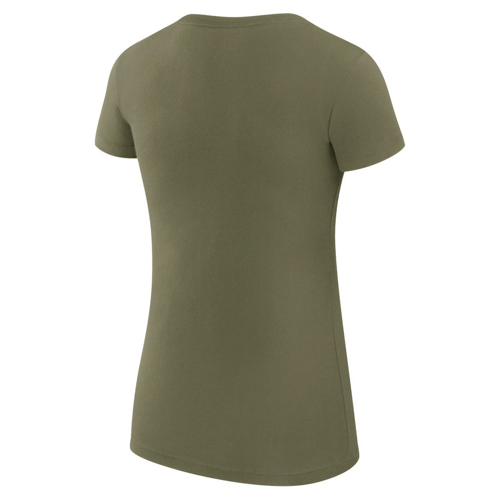 Boston Celtics G-III 4Her by Carl Banks Women's Super-Slim Fit Lightweight Filigree Logo T-Shirt - Olive