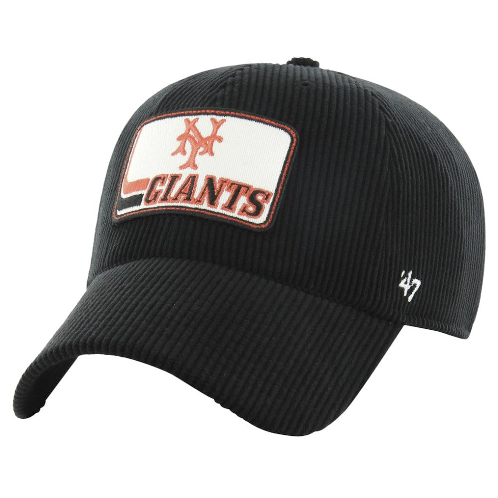San Francisco Giants '47 Wax Pack Collection Corduroy Clean Up Adjustable Hat - Black - 47 brand Lifestyle
