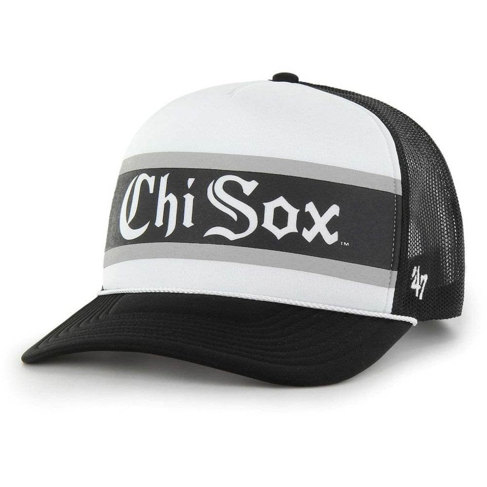 Chicago White Sox '47 Retro Region Foam Trucker Adjustable Hat - Black - 47 brand on Sale
