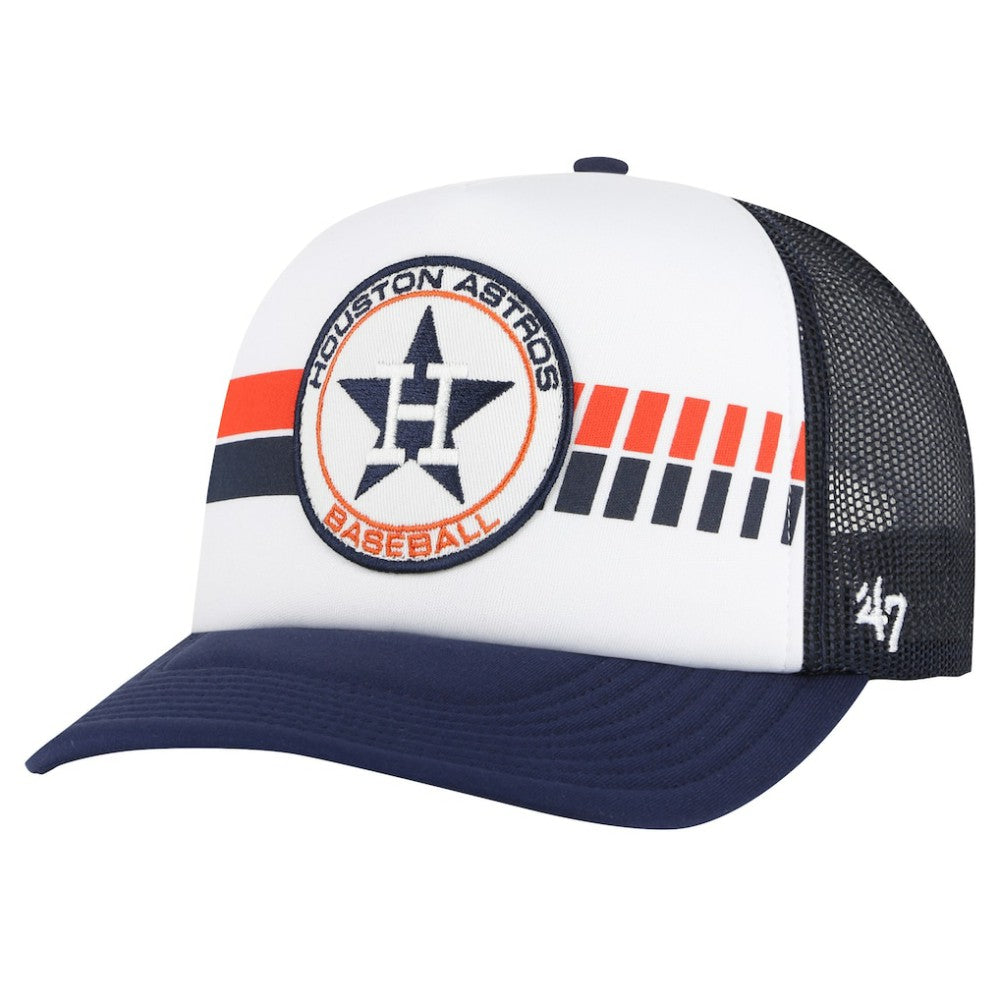 Houston Astros '47 Cooperstown Collection Wax Pack Express Trucker Adjustable Hat - White/Navy - 47 brand Lifestyle