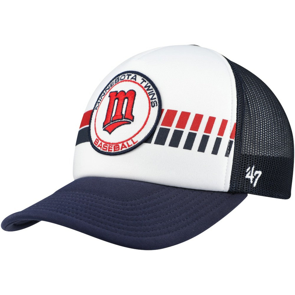 Minnesota Twins '47 Cooperstown Collection Wax Pack Express Trucker Adjustable Hat - White/Navy - 47 brand on Sale