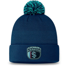 Seattle Kraken Fanatics 2024 NHL Draft Cuffed Knit Hat with Pom - Deep Sea Blue - NHL 200562119